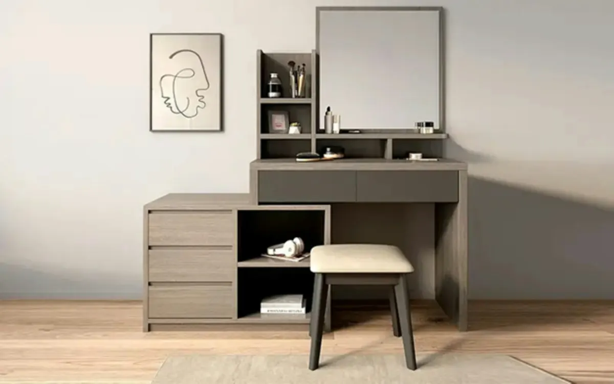 Bàn trang điểm MDF có gương, ảnh minh hoạ
